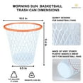 thumbnail image 2 of Bote de basura Morning Sun Basketball, 4.5 galones, 8 piezas, para oficina, 2 of 7