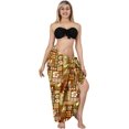 thumbnail image 2 of HAPPY BAY Women's Beach Wrap Bikini Wraps Sarong Coverup Skirt Bathing suit Swimsuit Swimwear Cover Up for Women One Size Floral, Yellow, 2 of 4