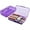 clear purple, variant on Pencil Box, Large Capacity Clear Pencil Case, 1 Pack Hard Pencil Case, Clear Crayon Box with Snap-tight Lid Stackable Design, Plastic Storage Box for Office Supplies, Blue