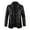black, variant on Men's Faux Leather Crocodile Pattern Jacket, Single Row Large Lapel Suit Style, Chest Pocket Decoration PU Leather Coat
