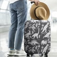 thumbnail image 2 of Black and White Dinosaur Pattern Luggage Cover Fashion Suitcase Cover Baggage Covers Fit 25-28 Inch Luggage (Go Travel), 2 of 5