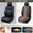 thumbnail image 4 of FOR U DESIGNS Brown Leopard Print Car Seat Covers 2 Pack Automotive Seat Cover Breathable Fabric, Machine Washable, Universal Automotive Seat Cover Fits Sedan SUV Truck Van, 4 of 7