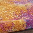 thumbnail image 4 of 12' Blue Abstract Power Loom Runner Rug, 4 of 8