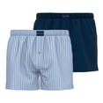 thumbnail image 1 of TOM TAILOR Men's Web Boxer Shorts, 2-pack - Puro algodón, Westside C, a cuadros Azul oscuro/Azul claro/Blanco 2XL (XX-Large), 1 of 3