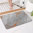 thumbnail image 4 of Gray Marble Orange Line Pattern Bathroom Rugs Mat,Non Slip Microfiber Bathroom Rug,Rubber Backing,Soft Bathroom Mats for Bathroom Floor,Tub and Shower,17x27in(43x68cm), 4 of 5