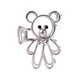 thumbnail image 1 of Clip de tiburón hueco de oso de dibujos animados lindo dulce/clips de pelo de soporte de cola de caballo elegante XianweiShao 8390614479968, 1 of 1
