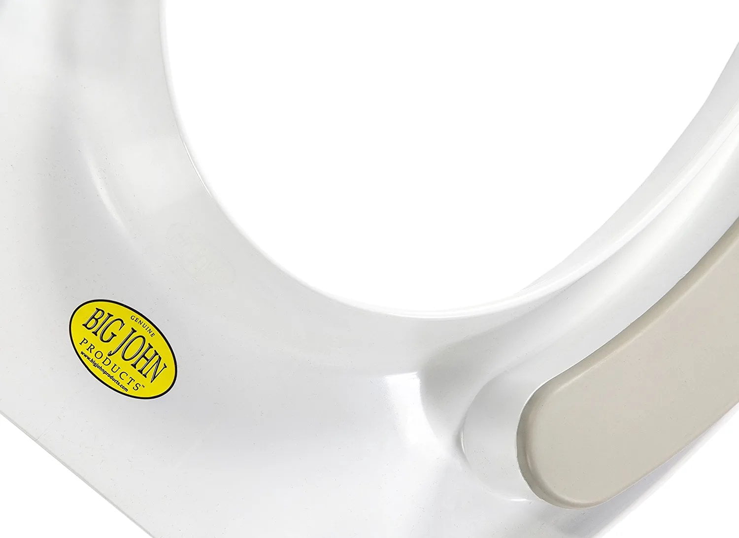 BIG JOHN 4W Toilet Seat, Without Cover, ABS plastic, Round or Elongated, White