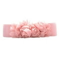 thumbnail image 2 of Fsqjgq Belts for Women Waistband Elastic Waist Belts for Women for Dresses Elastic Waistband Chiffon Roses Pink Male, 2 of 4
