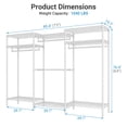 thumbnail image 2 of VIPEK V5i Plus Wire Garment Rack Heavy Duty Clothes Rack, Large Free Standing Wardrobe Closet Metal Clothing Rack, White, 2 of 7