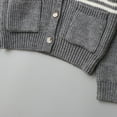 thumbnail image 6 of NAISIBABY Boys Cardigan Sweater 12T, with Pockets Long Sleeve Buttons V-Neck Fashion Casual Knit Outwear Gray(5-14T), 6 of 9
