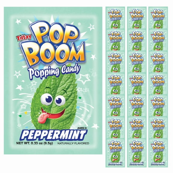 Pop Boom Peppermint Popping Candy, 24 Ct, 8.04 oz / OU Kosher & Dairy Free