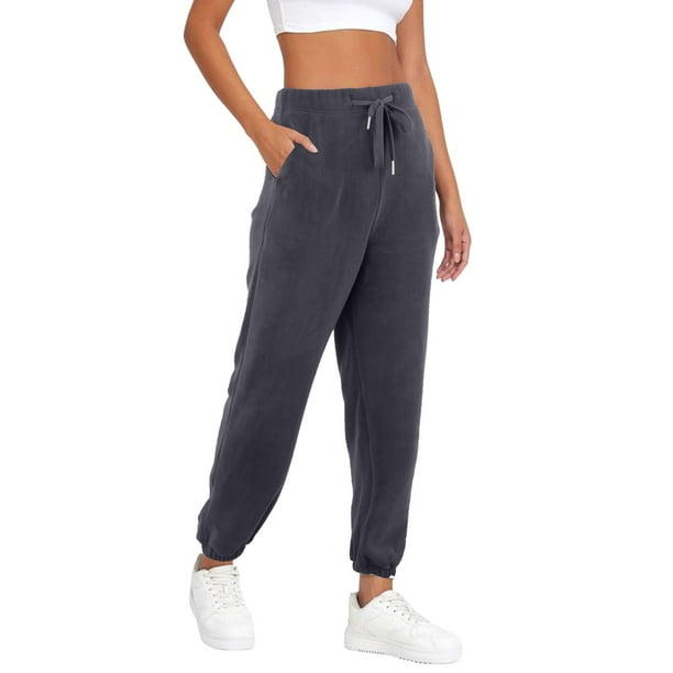 Gibobby pantalones anchos mujer Pantalones de chandal de lana para mujer pantalones de algodon exteriores gruesos de otono e invierno mallas de lana Polar pantalones de chandal Gris S Walmart en