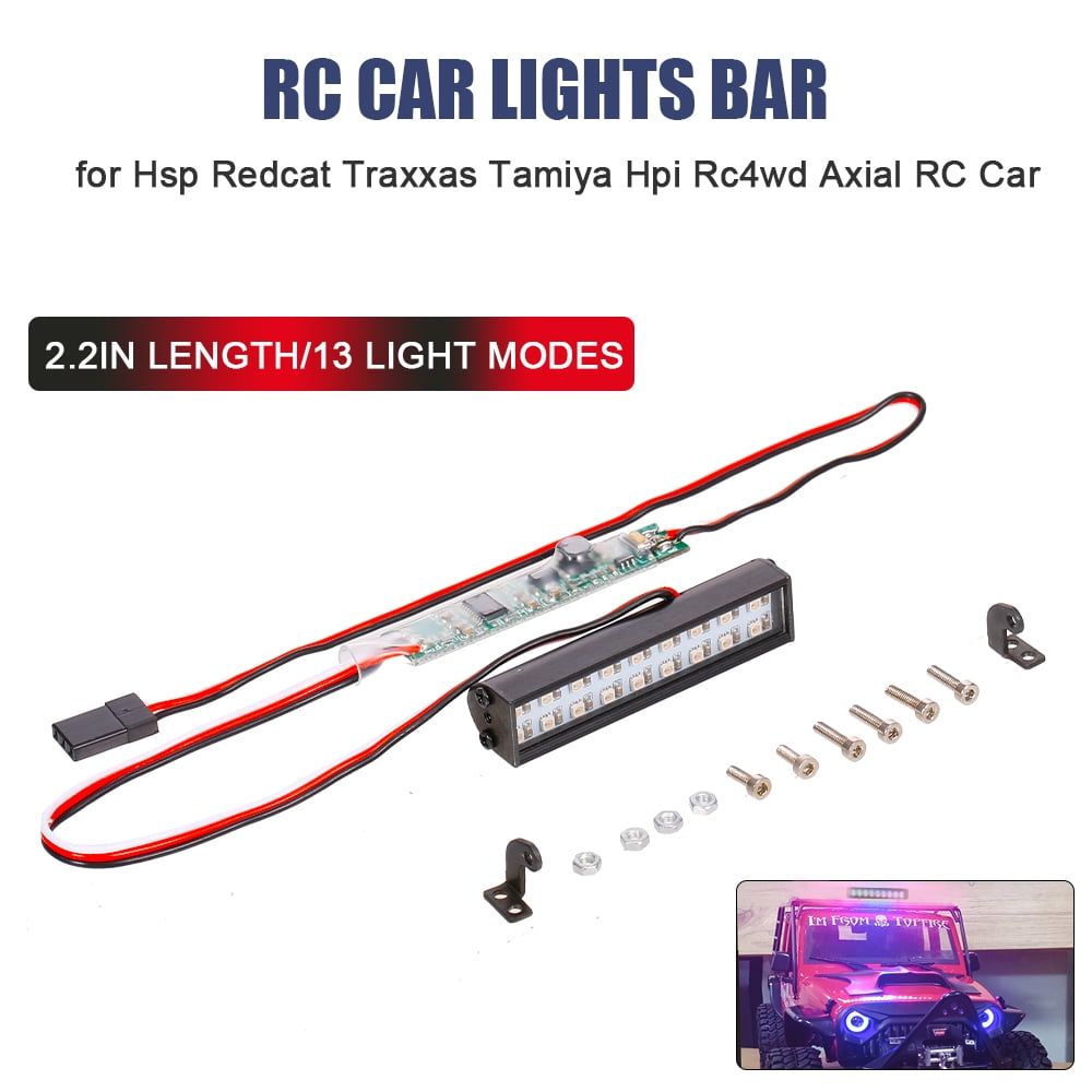 RC LED Lights Bar 55mm/2.2in Metal Roof Lamp Light Headlight 18LEDs Light  for 1/10 Traxxas -4 -6 D90 HSP Redcat RC 4WD Tamiya Axial SCX10 HPI RC Car  DIY - Walmart.com