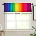thumbnail image 3 of Remain Unique Rainbow Colorful Polyester Rod Pocket Curtain Valance for Home Bedroom Living Room Kitchen Window Decor 54x18 inch, 3 of 5
