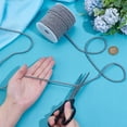 thumbnail image 3 of 32yards 3 Cord 3mm Decorative Twine Cord Silk Rope Shiny Viscose Cording Honor Cords DIY Gray, 3 of 5