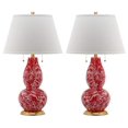 thumbnail image 4 of Safavieh Éclairage Collection Couleur Tourbillonne Rouge / Blanc 29 Pouces Chambre Salon Bureau Maison Table de Chevet Lampe (Lot de 2) - Ampoules LED Inclus, 4 of 5