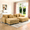 Yellow, variant on LOYALICE Sectional Sofa with 2 Ottomans, 111.8" U-Shaped Modern Modular Couch, Oversized Corduroy 4 Seat Sofa with Storage Box, USB & TYPE C Port and Two Cup Holders for Living Room, Beige