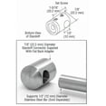 thumbnail image 4 of CRL CBR6BS 316 Brushed Stainless Left End Standoff Connector (Flat Back), 4 of 7
