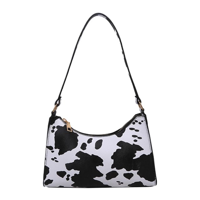 Bolso de hombro de cuero PU con estampado de moda, bolso de compras con cremallera, bolsos para axilas, bolso de mano para mujer, bolso de mano para Yinane Bolso de hombro para mujer