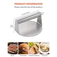thumbnail image 4 of Presse à Burger en Acier Inoxydable, Presse à Hamburger Ronde, Presse à Hamburger Antiadhésive Lisse, Presse à Gril Parfaite pour la Cuisson sur Gril à Plaque, 4 of 8