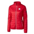 thumbnail image 2 of Women's Cutter & Buck Red Nebraska Huskers Rainier Eco Insulated Puffer Full-Zip Jacket, 2 of 3