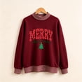 thumbnail image 5 of Garbnen Plaid Womens Mock Turtleneck Sweatshirt Merry Christmas Long Sleeve Oversized Womens Sweatshirts Drop Shoulder Lightweight Soft Fall Y2k Xmas Pullover Sweaters for Women, 5 of 5