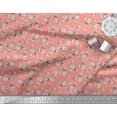 thumbnail image 3 of Soimoi Poly Georgette Fabric Leaves & Magnolia Floral Decor Fabric Printed Yard 52 Inch Wide, 3 of 5