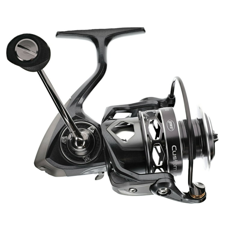 Lew's Custom Lite Series Spinning Fishing Reel, Size 200 Reel, Carbon Grey Lew's Custom Lite Series Spinning Fishing Reel, Size 200 Reel, Carbon Grey
