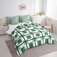 thumbnail image 3 of Manfei Teens Children Retro Grid 7pcs Bedding Comforter Set,Abstract Vintage Plaid Queen Bedding Sets Super Cozy,Geometric Theme Queen Sheet Sets,Super Cozy Room Decor,Reversible, 3 of 8