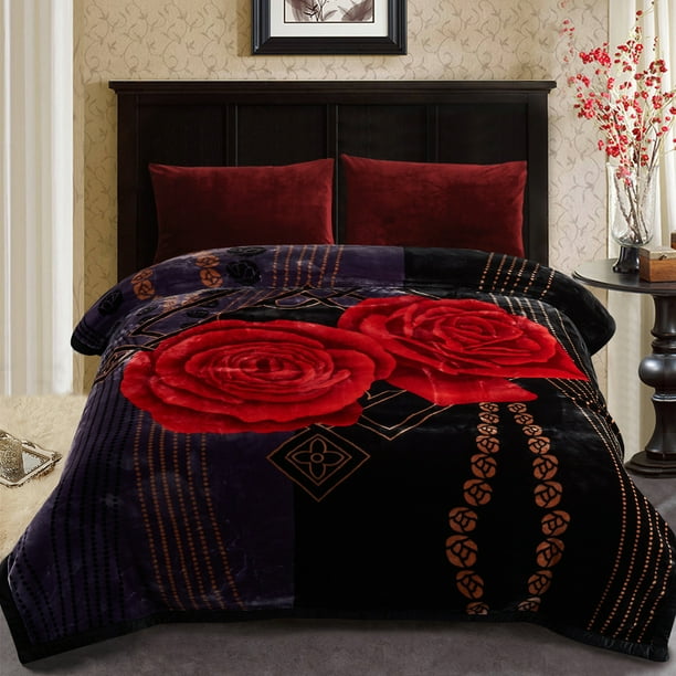 Luxury Winter Blanket For King Size Bed 2 Ply Reversible Soft Warm