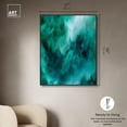 thumbnail image 5 of Textured Teal I Canvas Teal Abstract Art by Art Remedy, Black Frame, 36 x 45, 5 of 7