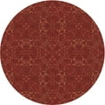 thumbnail image 1 of Ahgly Tapis Rond Lavable en Machine Intérieur Transitionnel Rouge Canneberge, 4 Pieds Rond, 1 of 7