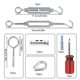 thumbnail image 2 of Percha? Tensores M5 Para Cables Cable De Acero Recubierto De Pvc De 100 Pies Cable De Metal Resistente De 1/8 "" Y Cuerda De Alambre Para Tendedero/Kit Para Colgar Luces De Cadena/Soporte Para Plantas, 2 of 5