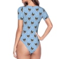 thumbnail image 4 of The Xecao Corgi Dog Women's Crew Neck Body Suit, a short-sleeved bodysuit and basic swimsuit, both comfort and style for dating and daily life, 4 of 9