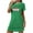 Green-Christmas, variant on Xfvqtps Christmas Nightgown For Women Large Size Cute Santa Claus Chest Print Short Sleeve Crewneck Solid Color Fashion Comfortable Soft Sleepshirts Green