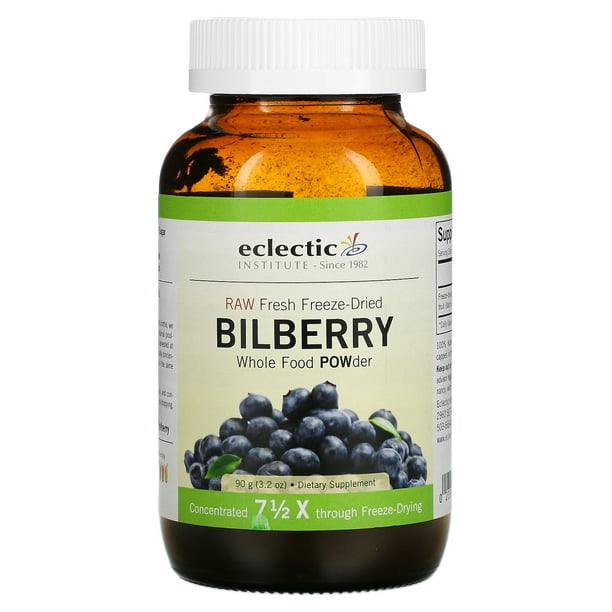 Eclectic Institute Raw Fresh FreezeDried, Bilberry, Whole Food POWder