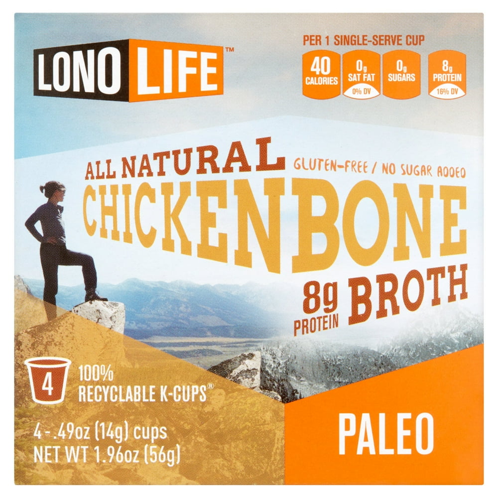 Lonolife Broth Kcup Chicken Bone,4 Pk (Pack Of 6)