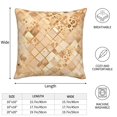 thumbnail image 2 of Multi-Size Linen Sofa Pillow Cover Invisible Zipper Open And Close Strong Use For Sofa Chair Garden Sofa Car Rose Gold Leopard Print Animal Skin Texture_2 16"X16", 2 of 8