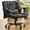 Black, variant on zzw Chenille Home Office Criss Cross Chair with Flip Arms, Lumbar Support and Wheels, Blue