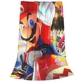 thumbnail image 6 of Lsque Mario Pattern Fuzzy Fleece Throw Blanket Extra Large,Super Soft,Fluffy and Warm Blankets for Couch,Bed,All Season Use (60"x50"), 6 of 7