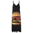 thumbnail image 6 of Hamburger Sleeveless Suspender Dress Summer Fashion Casual Long Dress, 6 of 9