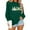 Green, variant on GUZOM Womens Christmas Tree Graphic Sweatshirt - Green Oversized Long Sleeve Crew Neck, Merry Christmas Print, Soft 100% Polyester for Holiday Parties & Daily Wear,Size XS