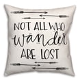 thumbnail image 2 of Creative Products Black and White Not All Who Wander Are Lost 18 x 18 Spun Poly Pillow, 2 of 3