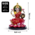 thumbnail image 4 of Accent Collection Polyresin Red Lakshmi Goddess Statue 20 cm Indian Decor Home statue Hindu god, 4 of 5