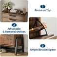 thumbnail image 6 of Garvee Vintage Farmhouse Shoe Storage Cabinet with 2 Flip Lids, 1 Drawer, Adjustable Shelves, Narrow Entryway Organizer, Freestanding, Vintage, 6 of 9