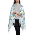 thumbnail image 3 of Cauagu Colorful Sea Turtle Print Women Wrap Shawl tassels Scarves Retro Scarf 77.6"X28.3", 3 of 8