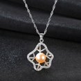 thumbnail image 2 of 8-8.5 MM Perla Colgante 925 Collar de Plata Mujer Noble Sincero Electrónica, 2 of 5