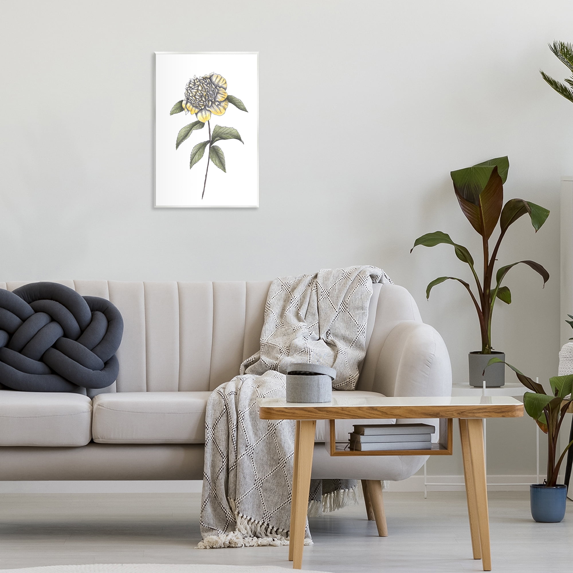 Camellia Flower Illustration Wall Plaque Art, design by Cecilia Battaini