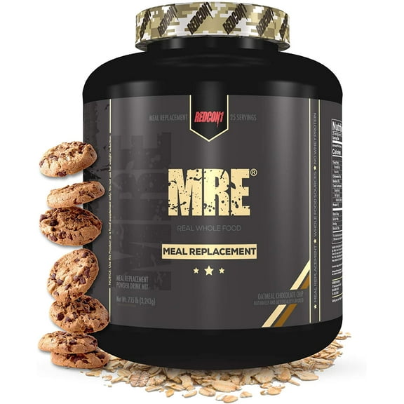 Redcon1, MRE 7lb, Real Whole Food Meal Replacement, Oatmeal Chocolate Chip, Powder, 25 Servings
