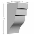 thumbnail image 2 of Ekena Millwork 6"W x 6"D x 12"H Wigan Bracket, 2 of 5